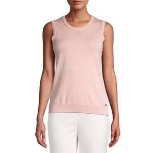 Calvin Klein Womens Light Pink Sleeveless Knit Top